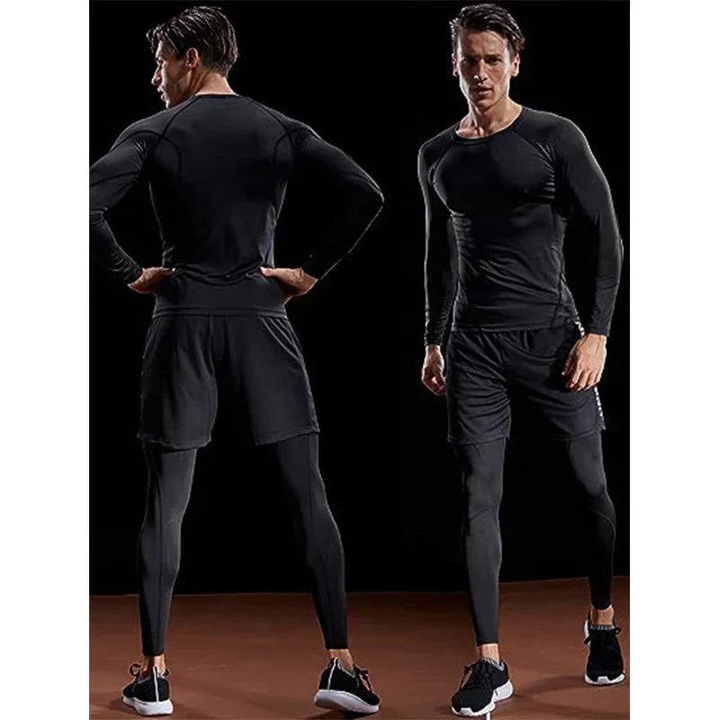 Long Sleeve T Shirt Men Elastic Training T-shirt