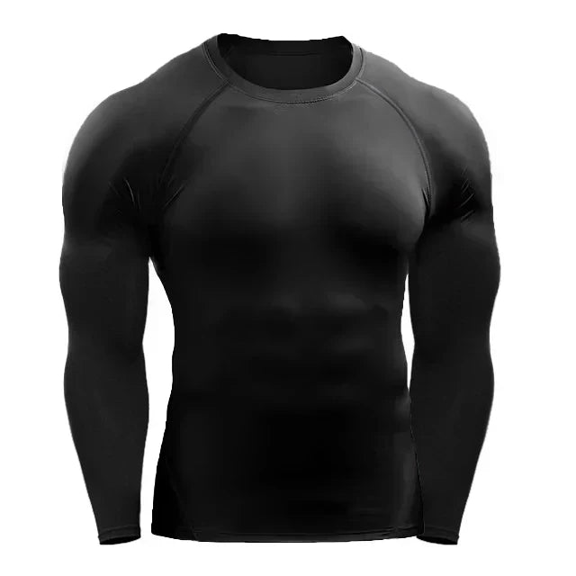 Long Sleeve T Shirt Men Elastic Training T-shirt